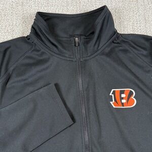 Nike Dri-Fit Mens Medium Cincinnati Bengals Black 1/4 Zip Training Pullover